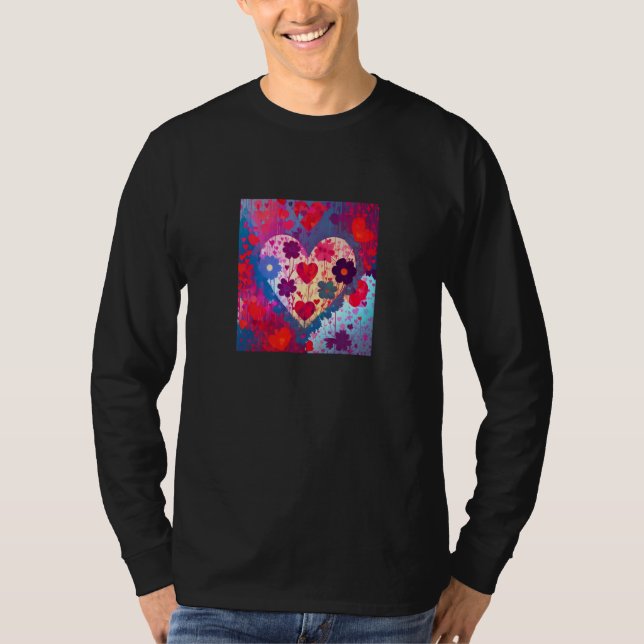 Valentine's Day Love Heart Girlfriend Fiancée Wife T Shirt (Framsida)