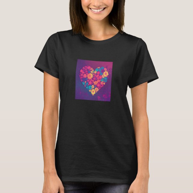 Valentine's Day Love Heart Girlfriend Fiancée Wife T Shirt (Framsida)