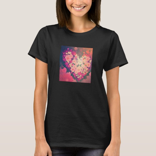 Valentine's Day Love Heart Girlfriend Fiancée Wife T Shirt (Framsida)