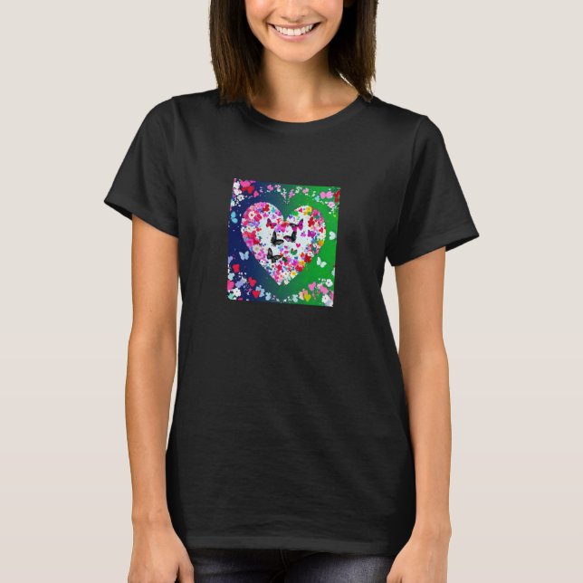 Valentine's Day Love Heart Girlfriend Fiancée Wife T Shirt (Framsida)