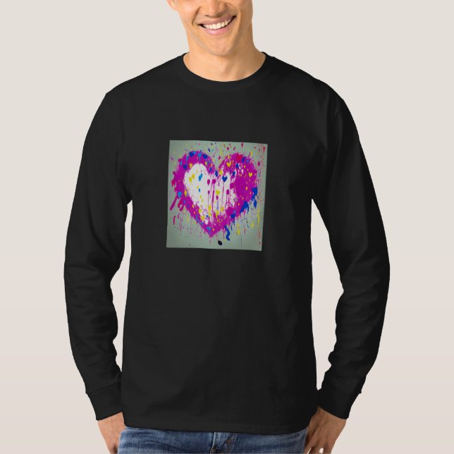 Valentine's Day Love Heart Girlfriend Fiancée Wife T Shirt (Framsida)