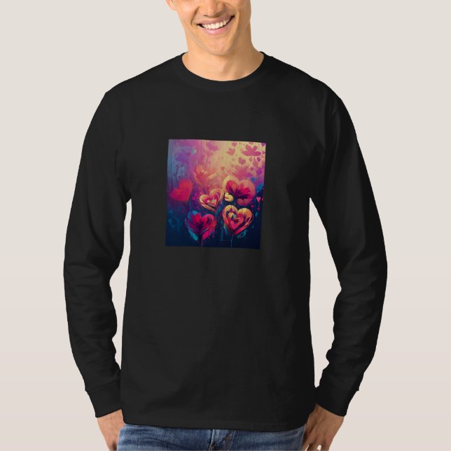 Valentine's Day Love Heart Girlfriend Fiancée Wife T Shirt (Framsida)