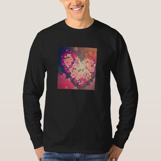 Valentine's Day Love Heart Girlfriend Fiancée Wife T Shirt (Framsida)
