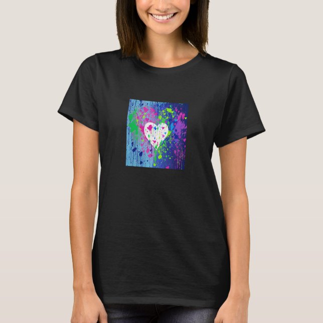 Valentine's Day Love Heart Girlfriend Fiancée Wife T Shirt (Framsida)