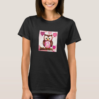 Valentine's Day Love Heart Owl Teddy Girlfriend Fi T Shirt