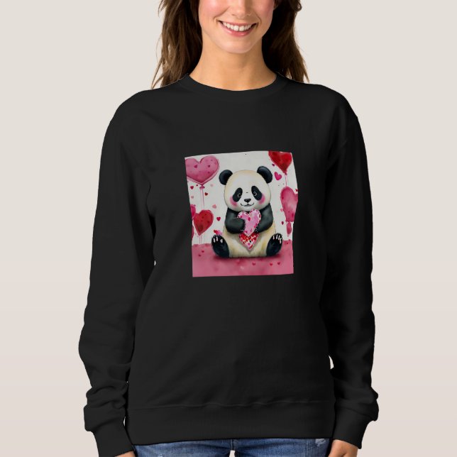 Valentine's Day Love Heart Panda Girlfriend Fiancé T Shirt (Framsida)