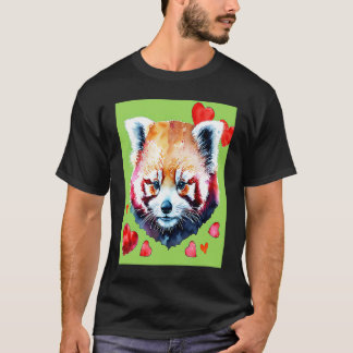 Valentine's Day Love Heart Red Panda Girlfriend Fi T Shirt