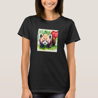 Valentine's Day Love Heart Red Panda Girlfriend Fi T Shirt