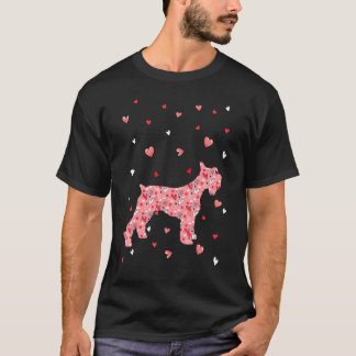 Valentines Day Love Hearts Schnauzer Dog Puppy Lov T Shirt