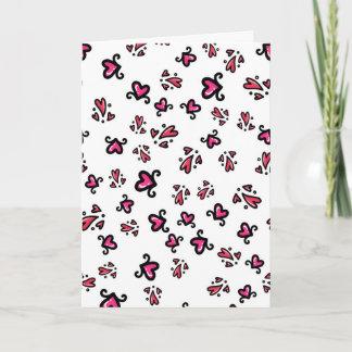 Valentine's Day Love & Hearts Sketchy Doodles, sea Helgkort