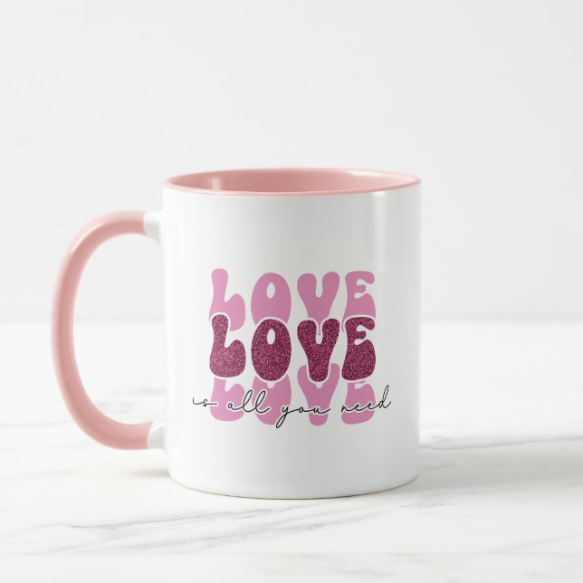 Valentine's Day "Love Love Love" Mugg (Vänster)
