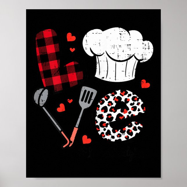 Valentines Day Love Lunch Lady Life School Cafeter Poster (Framsidan)
