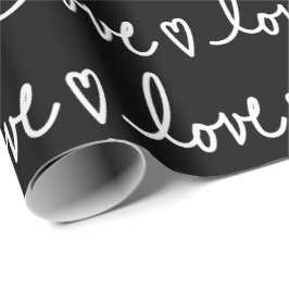 Valentine's Day Love Writting Wrapping Paper Presentpapper