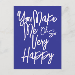 Valentine's Day Love You Make Me Happy Card. Vykort