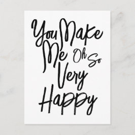 Valentine's Day Love You Make Me Happy Card. Vykort