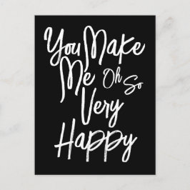 Valentine's Day Love You Make Me Happy Card. Vykort