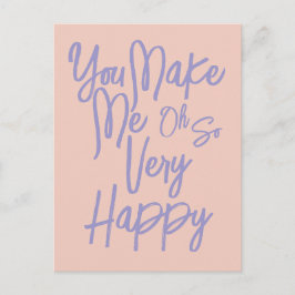 Valentine's Day Love You Make Me Happy Card. Vykort