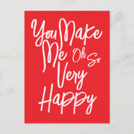 Valentine's Day Love You Make Me Happy Card. Vykort