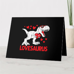 Valentines day Lovesaurus Dinosaur Trex Kärlek Boy Kort