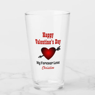 Valentines day Lycklig Heart Kärlek Forever Beer P Glaskopp
