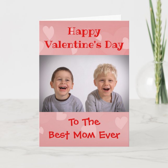 Valentines day Mamma Worlds Best Aldrids Kids Phot Helgkort (Framsida)