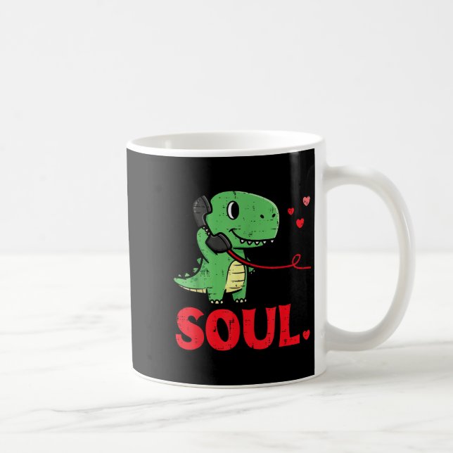 Valentines Day Matching Soulmates Soul Dino Trex C Kaffemugg (Höger)