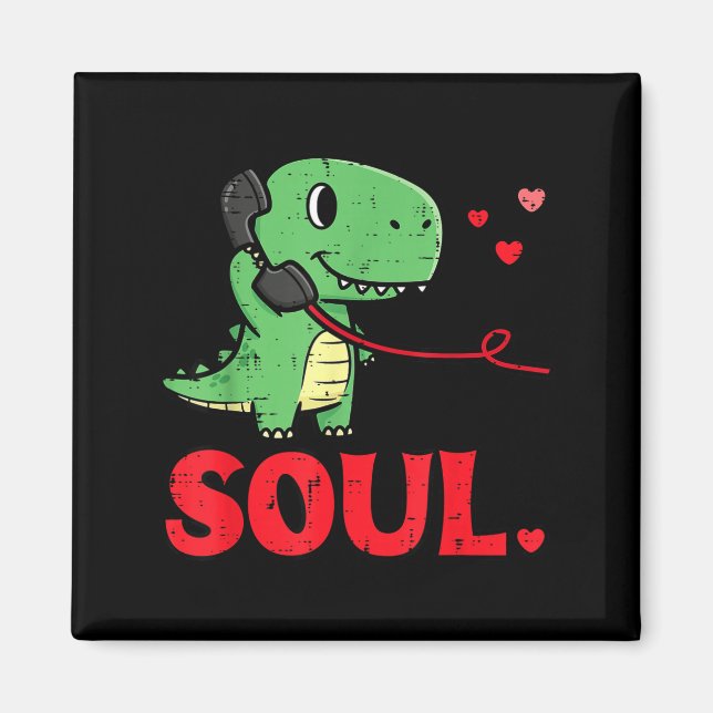 Valentines Day Matching Soulmates Soul Dino Trex C Magnet (Framsidan)