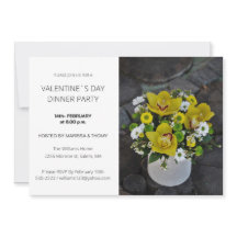 Valentine's Day Middagspartaj Modernt Skript Foto