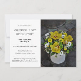 Valentine's Day Midinner Party Modern Script Photo Julkort