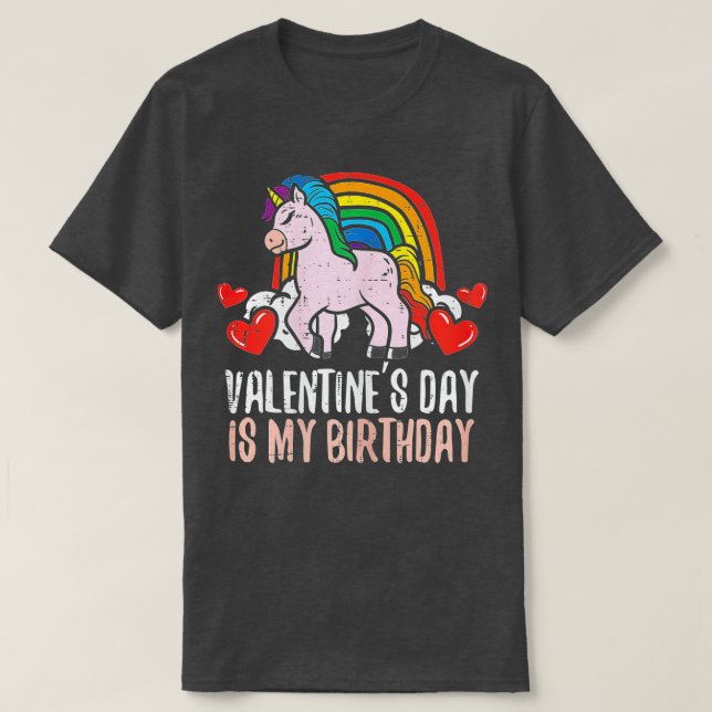 Valentines day Min födelsedagskalender Unicorn Cut T Shirt (Design framsida)