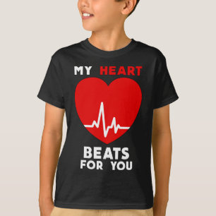 Valentines day mitt hjärta slår för dig att matcha t shirt