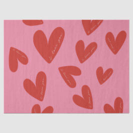 Valentine's Day Modern Red & Pink Hearts Script