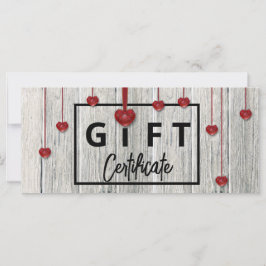 Valentines day Modern Rustic Wood Hearts-presentko