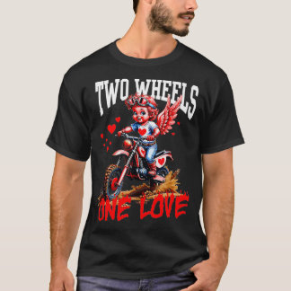 Valentines day Motocross Älskare Funny Cupid Bike  T Shirt