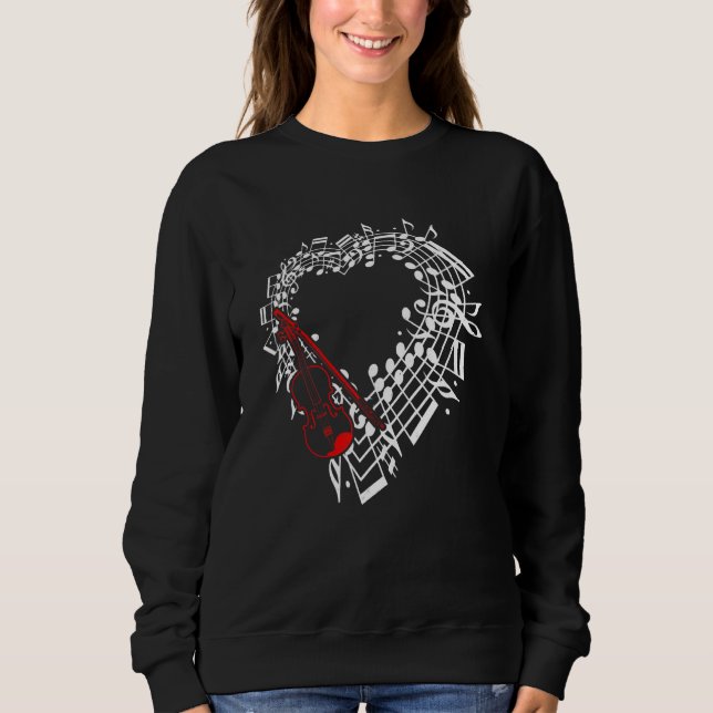 Valentines Day Music Notes Heart Guitar Lovers Mus T Shirt (Framsida)
