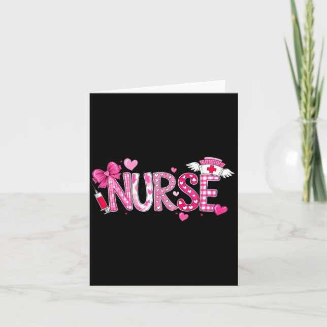 Valentines Day Nurse Graphic Nk Patterns For Woman Kort (Framsida)
