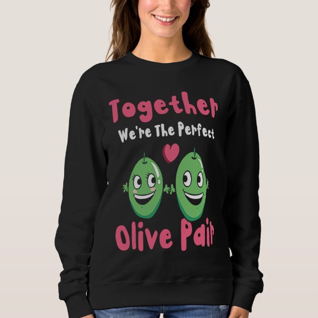 Valentine's Day Olive Couples Dating Romance Valen T Shirt (Framsida)