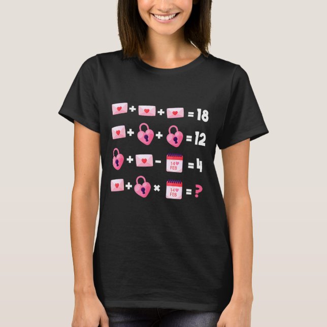 Valentines Day Order Of Operations Valentines Math T Shirt (Framsida)