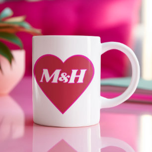 Valentines day par Initialer Kaffemugg