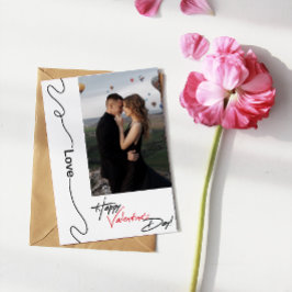 Valentines day par kärlek fotovita Alla hjärtans Kort