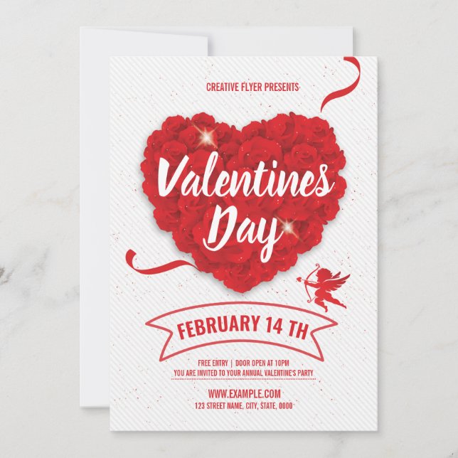 valentines day-part - inbjudan - Flyer (Framsida)