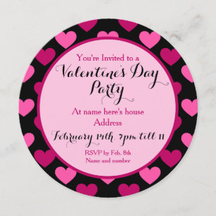 Valentines day Party Inbjudningar