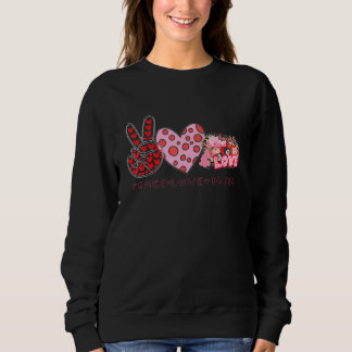 Valentine's Day Peace Sign Love 60's 70's Hippie T Shirt