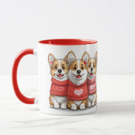 Valentines day Pembroke Welsh Corgi Hundar Mugg