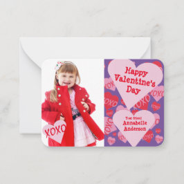 Valentines day Photo Classroom XOXO Sweethearts Anteckningskort