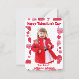 Valentines day Photo Classroom XOXO Sweethearts Anteckningskort