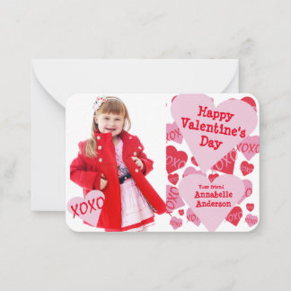 Valentines day Photo Classroom XOXO Sweethearts Anteckningskort