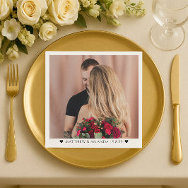 Valentine's Day Photo Couple Romantic Custom Pappersservett