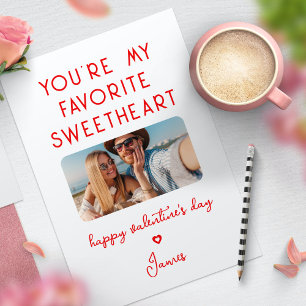 Valentines day Photo Du är min favoritälskling Julkort