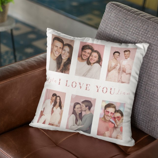 Valentine's Day Pillow | Custom Collage Photos Kudde (Skapare uppladdad)
